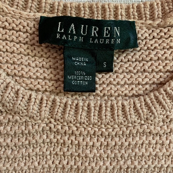 LAUREN RALPH LAUREN Cotton Tan Knit Tunic Tank (S) - Picture 2 of 4